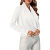 imageLYANER Womens Casual V Neck Cross Wrap Long Sleeve Solid Blouse Shirt TopWhite1
