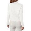 imageLYANER Womens Casual V Neck Cross Wrap Long Sleeve Solid Blouse Shirt TopWhite1