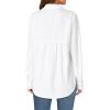 imageLYANER Womens Collar Buttons Down Long Sleeve Work Blouse Shirt Top with PocketWhite
