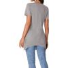 imageLYANER Womens Crewneck Short Sleeve Tunic Top Loose Flowy Irregular Hem BlouseGray