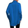 imageLYANER Womens Satin Silk Collar V Neck Button Down Long Sleeve Blouse Shirt TopRoyal Blue