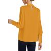 imageLYANER Womens Elegant Bow Tie Mock Neck Bow Knot Long Sleeve Work Office Satin Blouse Silk Shirt TopGinger