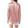 imageLYANER Womens Satin Silky Collar Buttons Down Long Sleeve Work Blouse Shirt TopsDusty Pink