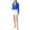 imageLYANER Womens Satin Silky Collar Buttons Down Long Sleeve Work Blouse Shirt TopsRoyal Blue
