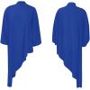 imageLYANER Womens Mock Neck Asymmetrical High Low Balloon Long Sleeve Long Shirt Blouse Tunic TopBlue