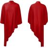 imageLYANER Womens Mock Neck Asymmetrical High Low Balloon Long Sleeve Long Shirt Blouse Tunic TopBordeaux