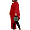 imageLYANER Womens Mock Neck Asymmetrical High Low Balloon Long Sleeve Long Shirt Blouse Tunic TopBordeaux
