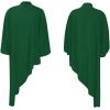 imageLYANER Womens Mock Neck Asymmetrical High Low Balloon Long Sleeve Long Shirt Blouse Tunic TopSolid Green