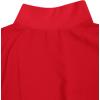 imageLYANER Womens Mock Neck Asymmetrical High Low Balloon Long Sleeve Long Shirt Blouse Tunic TopSolid Red