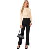 imageLYANER Womens Mock Neck Button Down Ruffle Front Long Sleeve Work Shirt Blouse TopsBeige