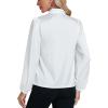 imageLYANER Womens Tie Knot Neck Lantern Long Sleeve Work Blouse Shirt TopWhite