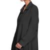 imageLYANER Womens Collar Button Down Flowy High Low Hem Long Sleeve Blouse Shirt TopBlack