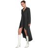 imageLYANER Womens Collar Button Down Flowy High Low Hem Long Sleeve Blouse Shirt TopBlack