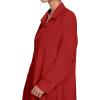 imageLYANER Womens Collar Button Down Flowy High Low Hem Long Sleeve Blouse Shirt TopRed