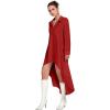 imageLYANER Womens Collar Button Down Flowy High Low Hem Long Sleeve Blouse Shirt TopRed