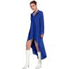 imageLYANER Womens Collar Button Down Flowy High Low Hem Long Sleeve Blouse Shirt TopRoyal Blue