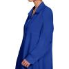 imageLYANER Womens Collar Button Down Flowy High Low Hem Long Sleeve Blouse Shirt TopRoyal Blue