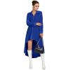 imageLYANER Womens Collar Button Down Flowy High Low Hem Long Sleeve Blouse Shirt TopRoyal Blue