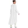 imageLYANER Womens Collar Button Down Flowy High Low Hem Long Sleeve Blouse Shirt TopWhite