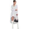 imageLYANER Womens Collar Button Down Flowy High Low Hem Long Sleeve Blouse Shirt TopWhite