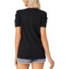 imageLYANER Womens Crewneck Puff Short Sleeve Casual Regular Fit Basic Tops Shirts BlouseBlack