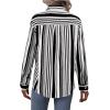 imageLYANER Womens Striped Button Down Shirt Collared Long Sleeve Blouse TopBlack