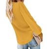 imageLYANER Womens Casual V Neck Long Sleeve Tie Front Knot Button Down Shirt Blouse TopGinger