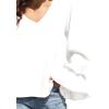 imageLYANER Womens Casual V Neck Tiered Ruffle Bell Long Sleeve Blouse Shirt Tunic TopWhite