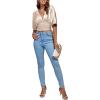 imageLYANER Womens Satin Deep V Neck Ruched Blouse Shirred Back Batwing Short Sleeve Crop TopChampagne