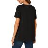 imageLYANER Womens Summer Top Scoop Neck Short Sleeve Casual Shirt Flowy Tunic Tee BlousesBlack