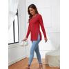 imageLYANER Womens Button Split Slit Sides Scoop Neck Long Sleeve Blouse Tunic TopBurgundy