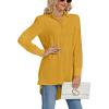 imageLYANER Womens Collar V Neck Split Hem Button Down Long Sleeve Long Shirt Blouse Tunic TopGinger