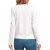 imageLYANER Womens Loose Cowl Neck Ruched Stretch Long Sleeve Blouse Shirt TopWhite