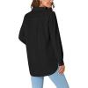 imageLYANER Womens Collar V Neck Button Down Long Sleeve Casual Work Office Blouse Shirts TopBlack