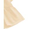 imageLYANER Womens Floral Print V Neck Tie Knot Ruffle Hem Short Sleeve Blouse Peplum TopBeige