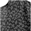 imageLYANER Womens Floral Print V Neck Tie Knot Ruffle Hem Short Sleeve Blouse Peplum TopBlack