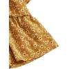 imageLYANER Womens Floral Print V Neck Tie Knot Ruffle Hem Short Sleeve Blouse Peplum TopGinger