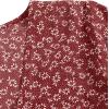 imageLYANER Womens Floral Print V Neck Tie Knot Ruffle Hem Short Sleeve Blouse Peplum TopRed
