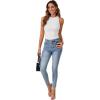 imageLYANER Womens Cute Tank Tops Sleeveless Racerback Slim Basic Ribbed Shirts Summer TopsWhite