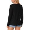 imageLYANER Womens Sheer Mesh Long Sleeve Round Neck Sexy See Through Blouse Shirt TopBlack