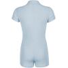 imageLYANER Womens Collar Button Front Short Sleeve One Piece Romper Playsuit BodysuitLight Blue
