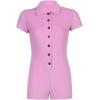imageLYANER Womens Collar Button Front Short Sleeve One Piece Romper Playsuit BodysuitPink