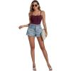 imageLYANER Womens Sexy Square Neck Sleeveless Ruched Bust Backless Going Out Tank Bodysuit TopsWine Red