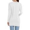 imageLYANER Womens 2024 Crew Neck Long Sleeve TShirts Loose Blouse Casual Tunic Tops for Leggings with PocketWhite