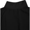 imageLYANER Womens Casual Mock Neck Asymmetrical High Low Balloon Long Sleeve Long Shirt Blouse Tunic Top Black Medium
