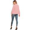 imageLYANER Womens Frill Mock Neck Flounce Long Sleeve Solid Blouse Office Shirt TopPink