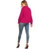 imageLYANER Womens Frill Mock Neck Flounce Long Sleeve Solid Blouse Office Shirt TopRose