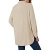 imageLYANER Womens Button Down Shirts Casual Long Sleeve Dress Shirt Roll Up Collared Work Blouse Top with PocketBeige