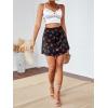 imageLYANER Womens Casual Satin Silk Side Zipper High Waist Mini Short Skirt with LiningCherry Black