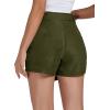 imageLYANER Womens Casual Wrap Asymmetrical Hem Pocket Skorts High Waisted Cargo Skirts ShortsArmy Green